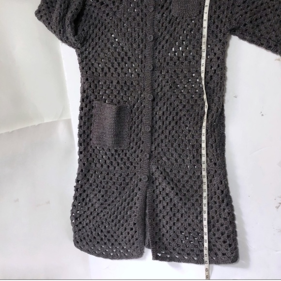 Crochet cottagecore long line duster cardigan - Picture 12 of 13